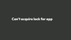 How To Fix NodeJS Selector Not Working With An Error Can't acquire lock for app